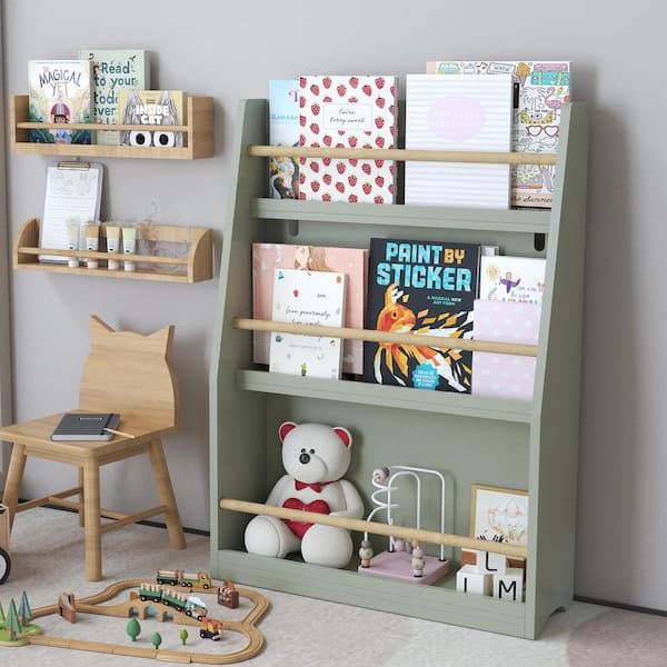 Sage 22.83 in. W x 31.50 in. H Wood Freestanding Magazine Rack