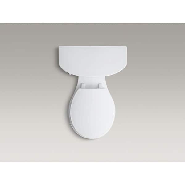 KOHLER Cimarron Comfort Height Round Toilet with 1.28GPF Toilet Tank in Ice Grey 