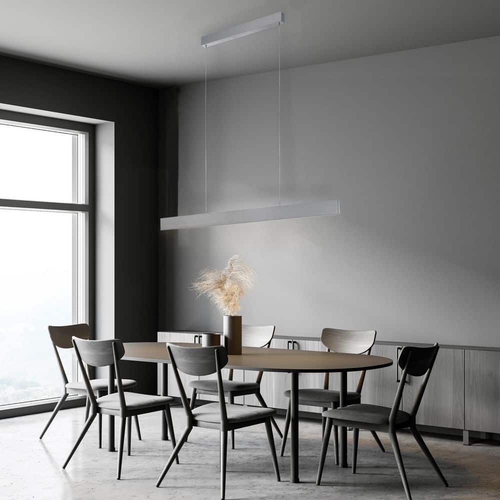 Climene 47" Brushed Aluminum LED Linear Pendant Light