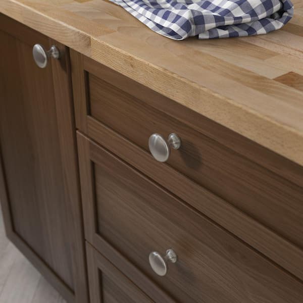 Garrett 1-3/4 in. (44 mm) Classic Satin Nickel Round Cabinet Knob