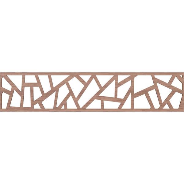 Ekena Millwork Harrisburg Fretwork 0.25 in. D x 46.75 in. W x 10 in. L Walnut Wood Panel Moulding