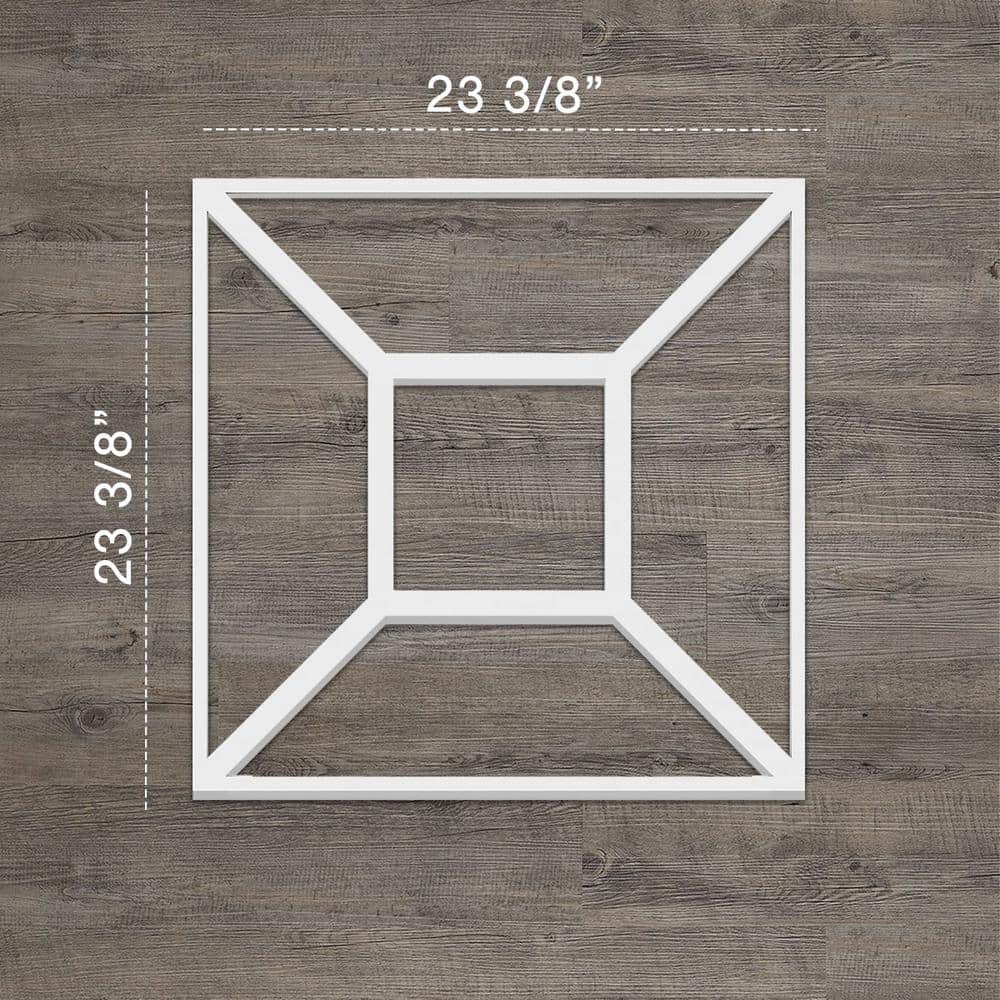 Marion 23'' Unfinished Smooth PVC Fretwork Wall Panel
