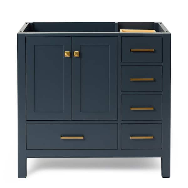 Cambridge 36 in. W x 21.5 in. D x 34.5 in. H Freestanding Bath Vanity Cabinet Only in Midnight Blue