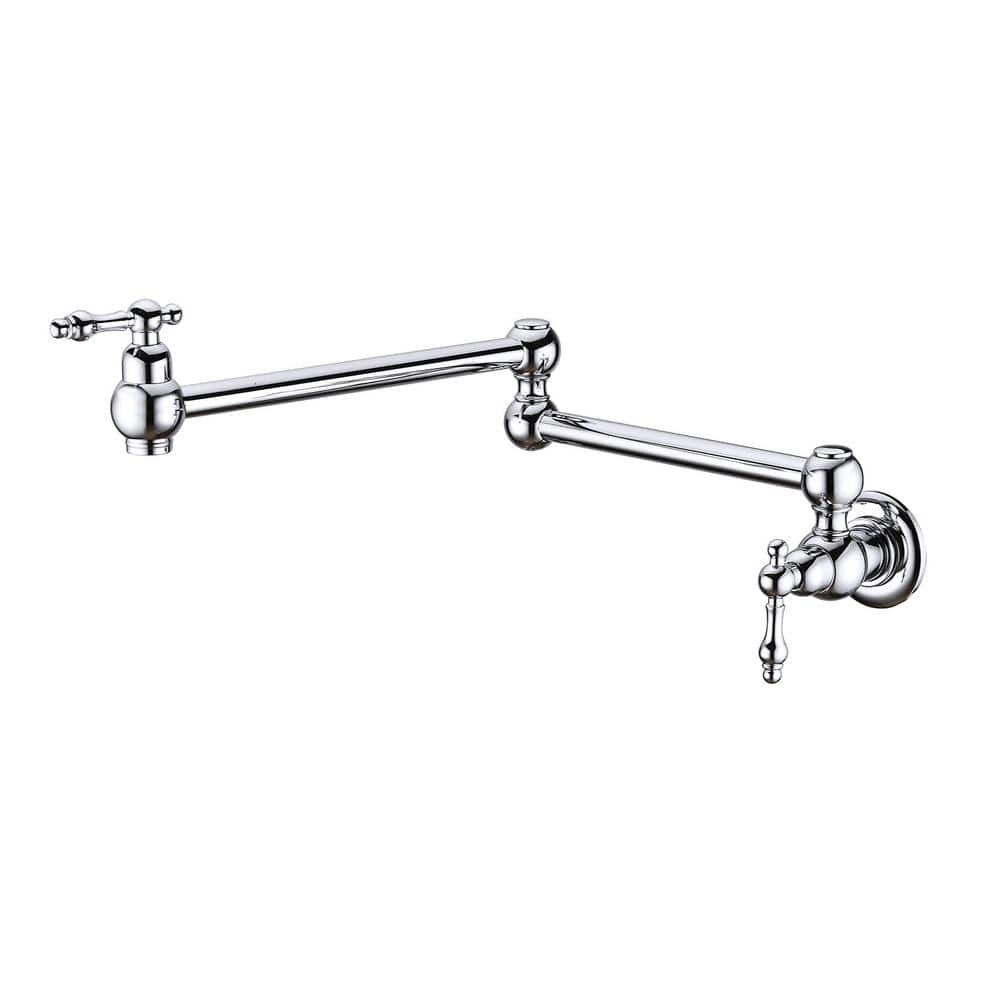 Wall Mount Kitchen Faucet Pot Filler Faucet Single-Handle in Polished Chrom