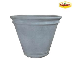 22 in. Alameda Extra Large Gray Plastic Planter (22 in. D x 17.5 in. H)