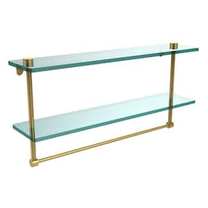 Allied Brass 22 in. L x 18 in. H x 5 in. W 3-Tier Clear Glass