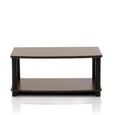 Turn-N-Tube 24 in. Dark Brown Particle Board TV Stand Fits TVs Up to 24 in. with Open Storage