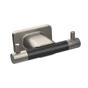 Esquire Double Robe Hook in Satin Nickel/Oil-Rubbed Bronze