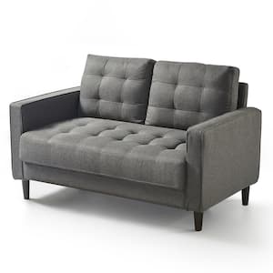 Benton 2-Seat Dark Grey Upholstered Loveseat