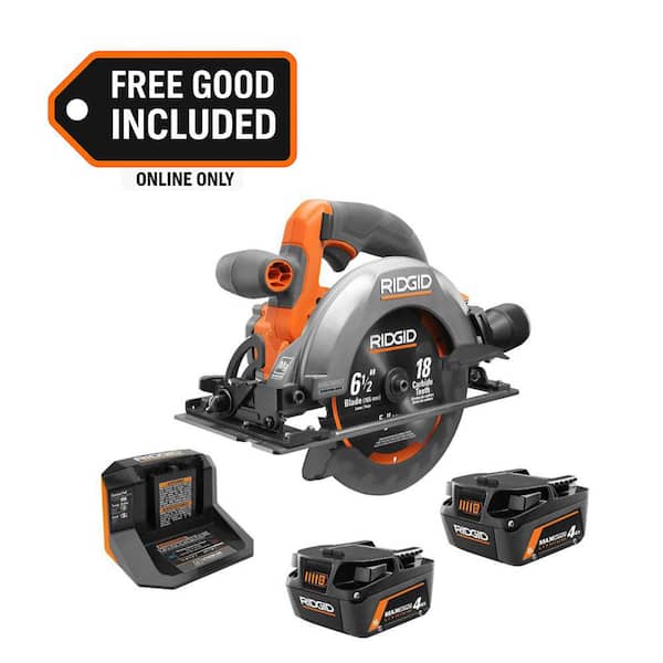 18V MAX Output Starter Kit with (2) 4.0 Ah MAX Output Batteries and Charger w/ FREE 18V Subcompact 6-1/2 in Circular Saw