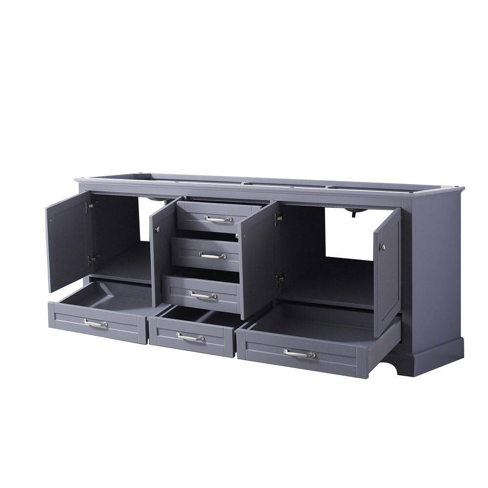 Dukes 80" Dark Gray Rubber and Birch Double Vanity