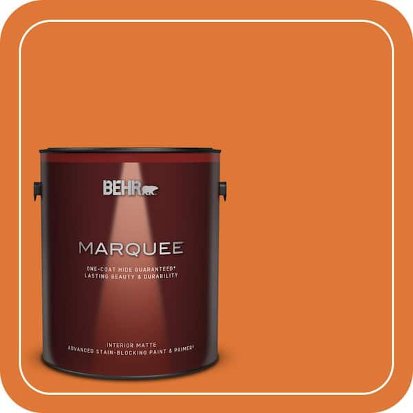 BEHR MARQUEE 1 gal. #240B-7 Carrot Stick Matte Interior Paint & Primer