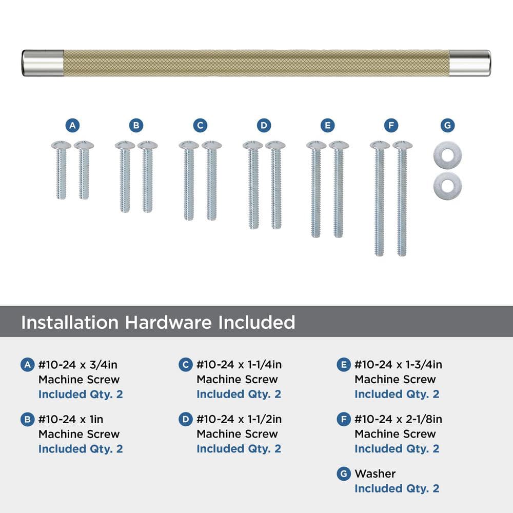 Polished Nickel and Golden Champagne Modern Appliance Pull