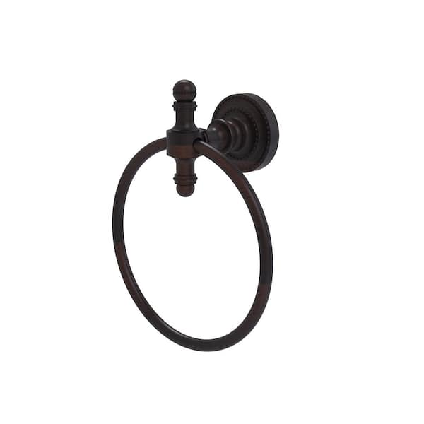 Allied Brass Retro Dot Collection Wall Mounted Towel Ring in Venetian Bronze