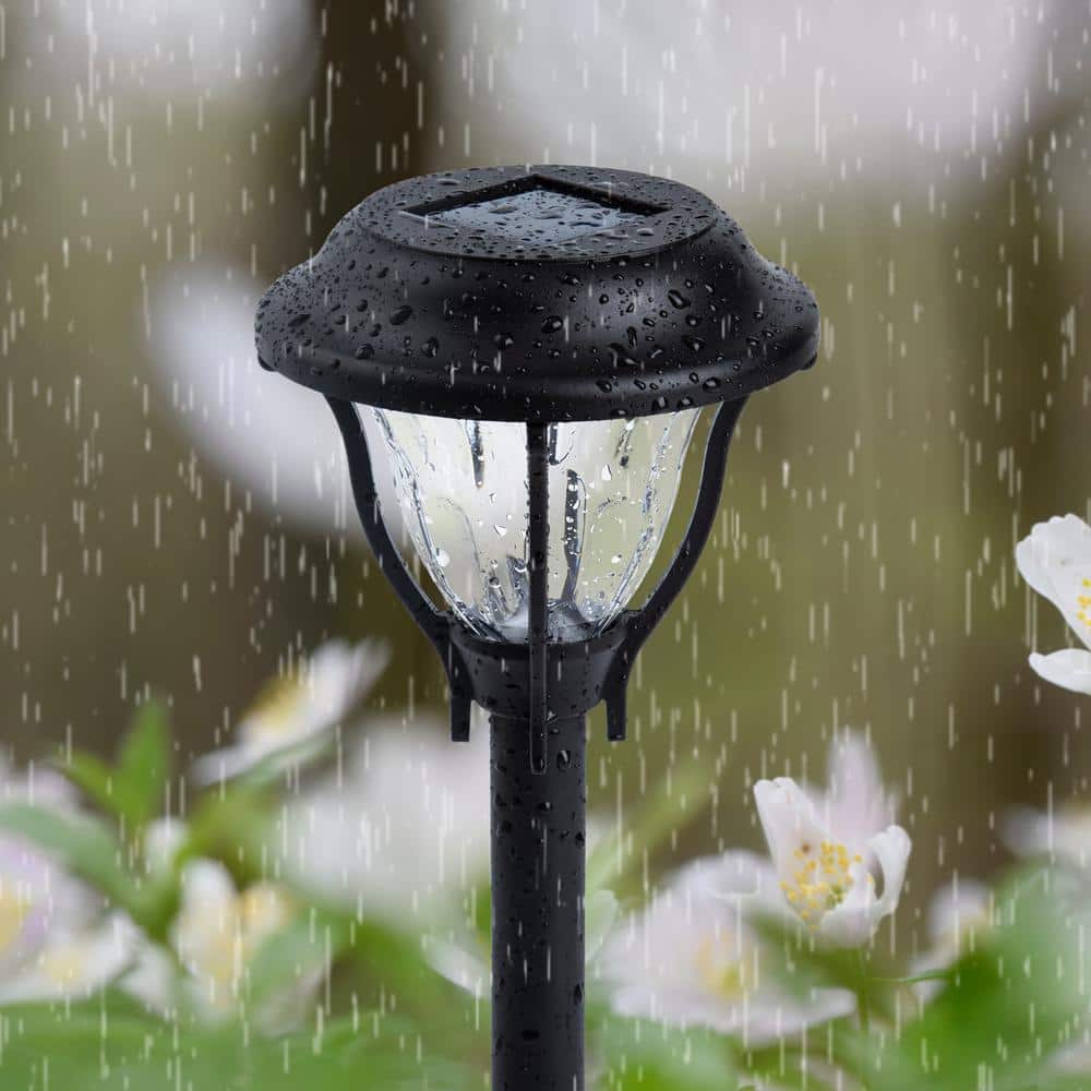 Black Solar Powered Integrated LED Pathway Light Multipack