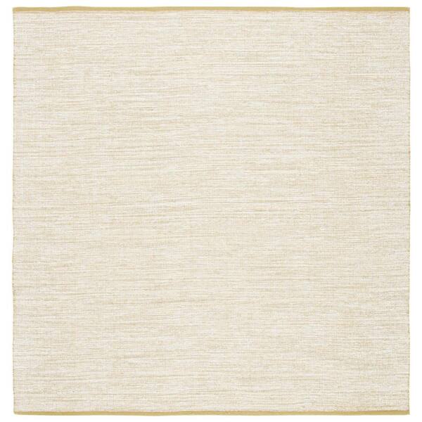 SAFAVIEH Montauk Green Olive 6 ft. x 6 ft. Solid Color Square Area Rug
