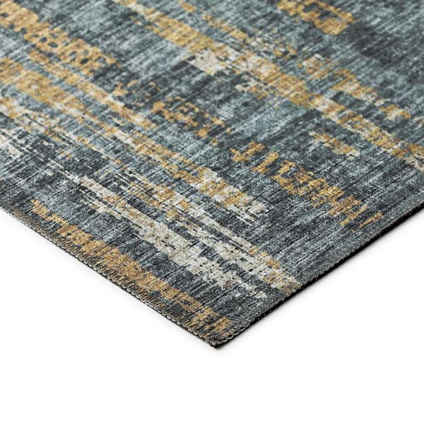 Rylee Grey 2 ft. 3 in. x 7 ft. 6 in. Geometric Indoor/Outdoor Area Rug
