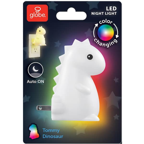 Globe Electric 0.5 Watts Tommy Dino Integrated LED Night Light Bulb Color Changing (1-Pack) 13893 Globe Electric 0.5 Watts Tommy Dino Integrated LED Night Light Bulb Color Changing (1-Pack) 13893