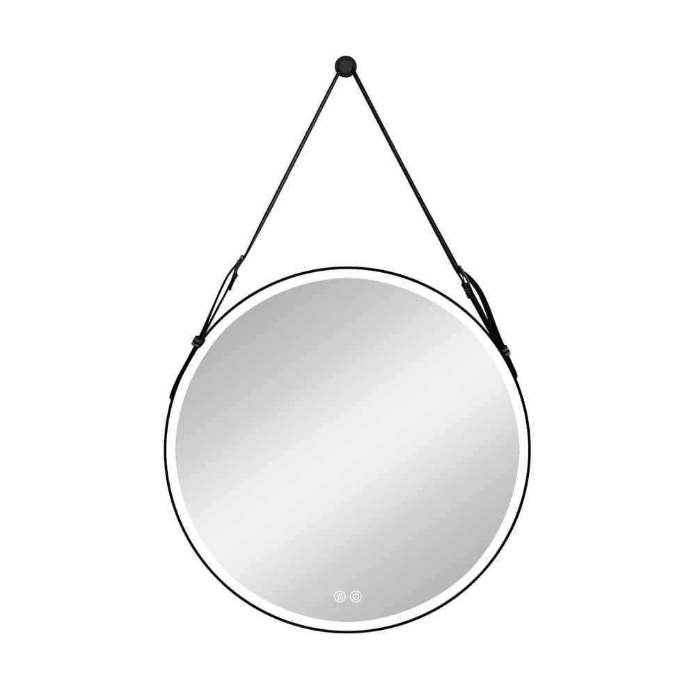 28 in. W x 28 in. H Bathroom LED Small Round Steel Framed Dimmable Wall Bat
