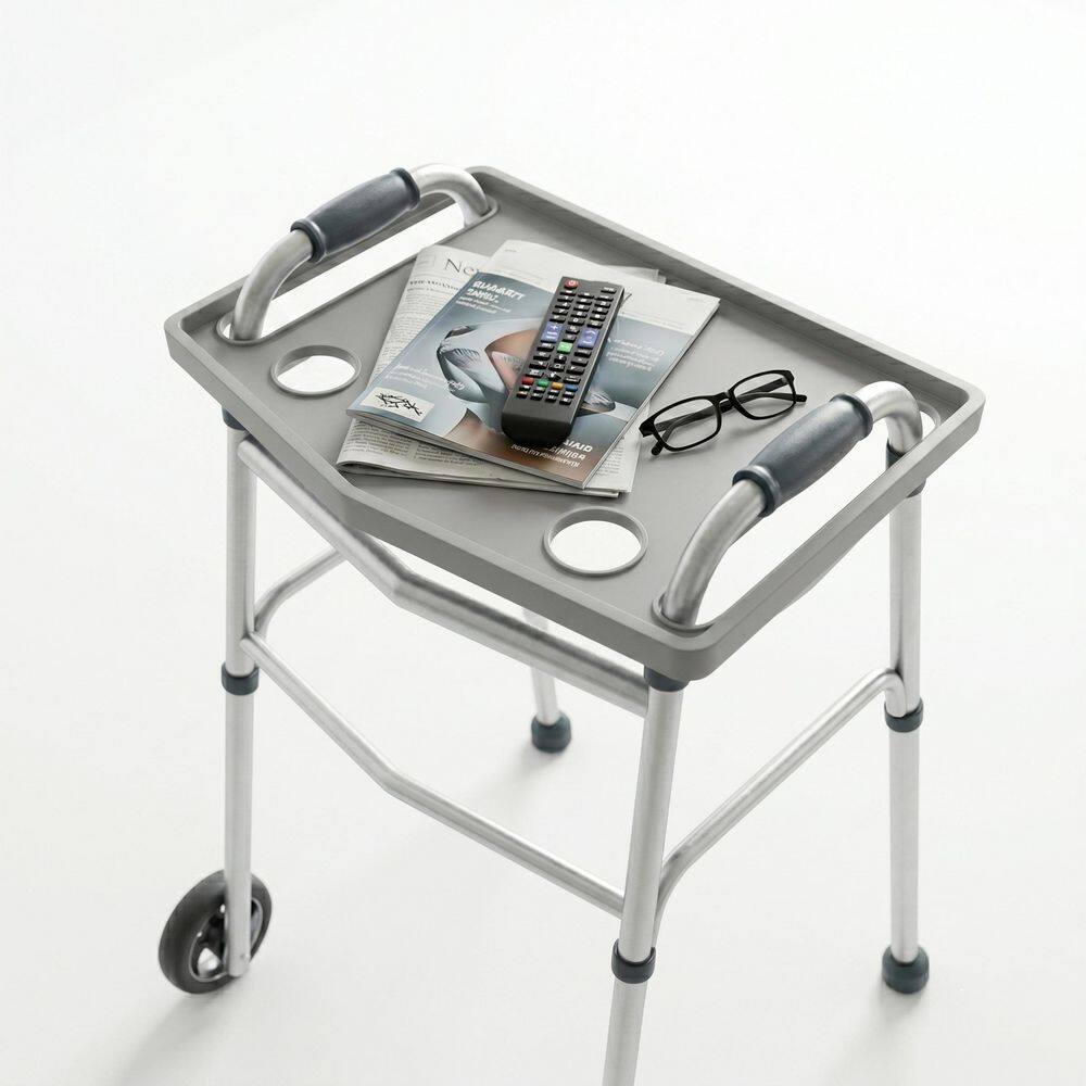 Bluestone Walker Tray with 2 Cup Holders in Gray HW0100063 - The