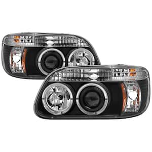 Ford Explorer 95-01 1PC Projector Headlights - LED Halo - Black - High H1 (Included) - Low H1 (Included)