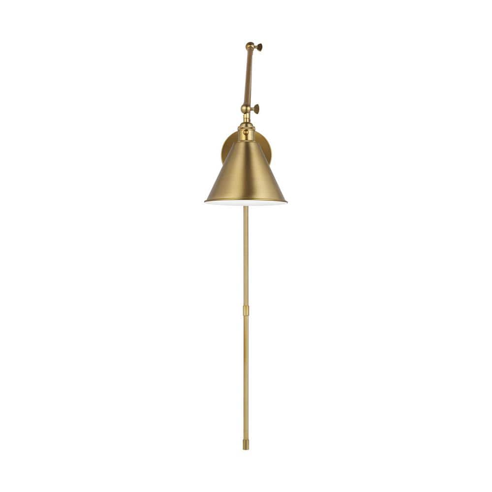 Salem Adjustable Double Arm Wall Sconce in Satin Brass