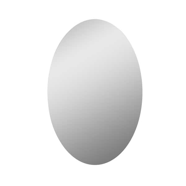Odelia Mini 22 in. W x 28 in. H Oval Frameless Wall Mount Bathroom Vanity Mirror with Polished Edge