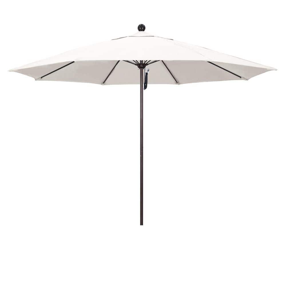 11 ft. Bronze Aluminum Market Patio Umbrella with Fiberglass Ribs Pulley Lift in Canvas Pacifica price history on PriceWatchPro