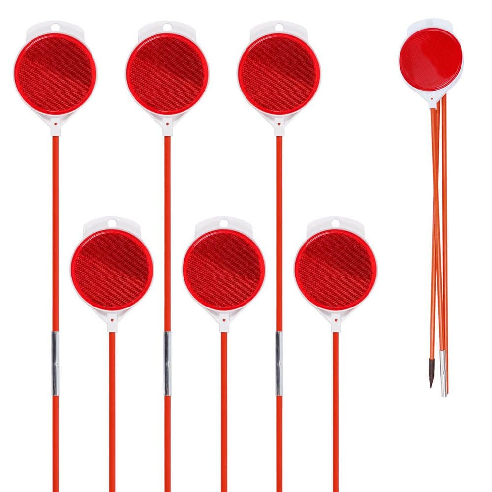 5/16 in. x 64 in. Foldable Driveway Markers With Round Reflector For Driveway, Orange, (6 pack) price history on PriceWatchPro