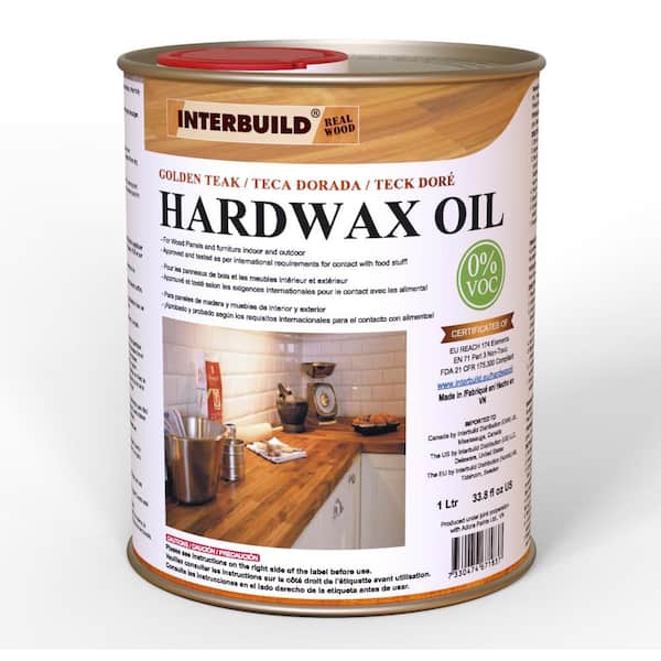 Interbuild 34 fl. oz. Golden Teak Hardwax Wood Oil Stain