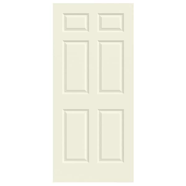 JELD-WEN 36 in. x 80 in. Colonist Vanilla Painted Textured Molded Composite MDF Interior Door Slab