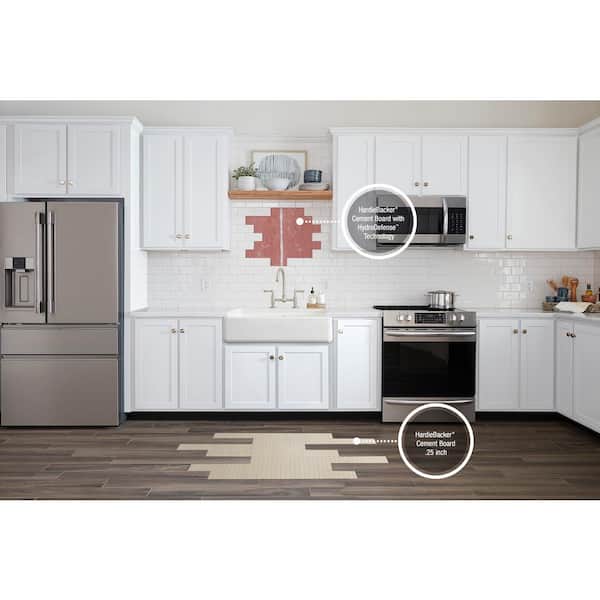 James Hardie - HardieBacker 1/4 in. x 3 ft. x 5 ft. Cement Backerboard