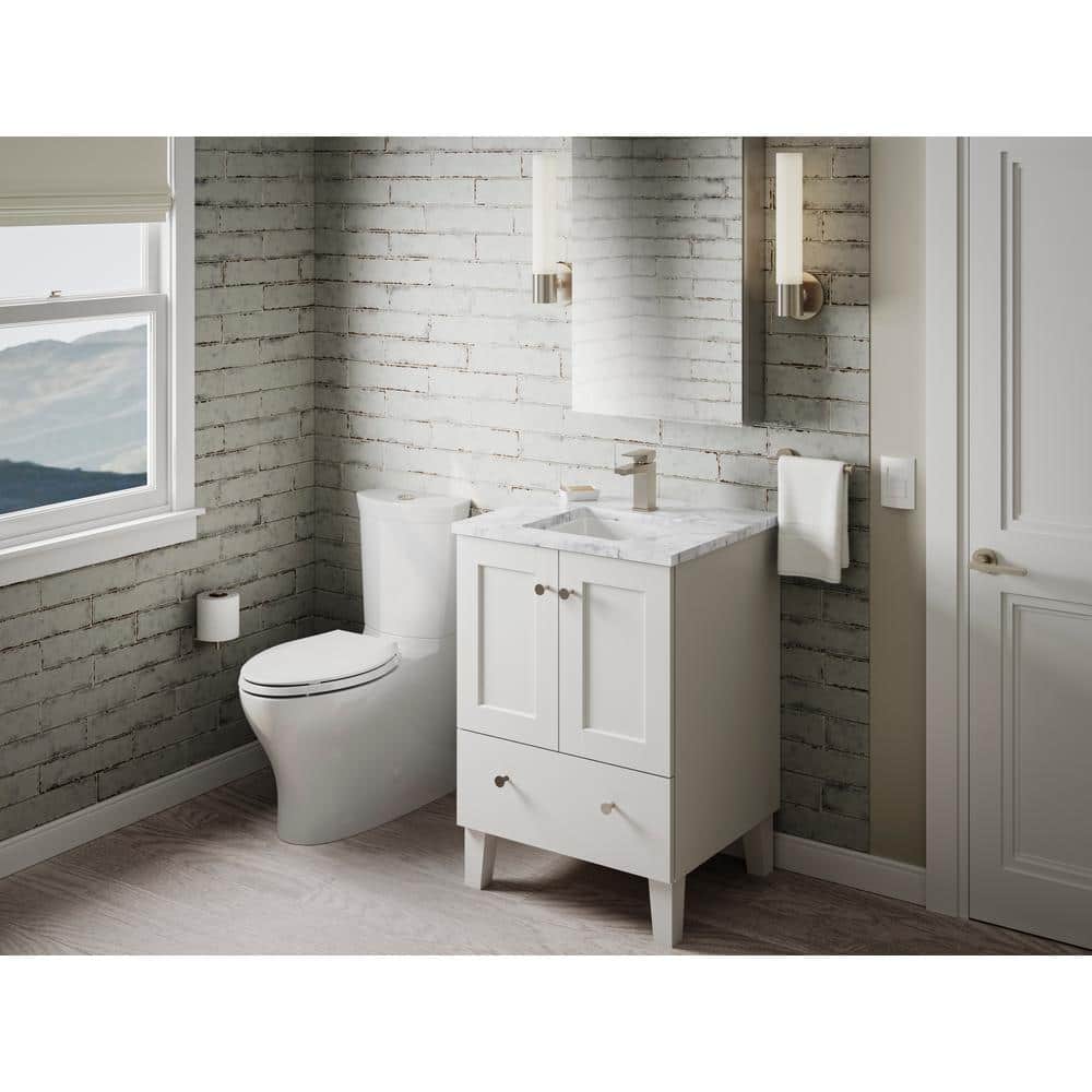 White Ceramic 11" Square Undermount Bathroom Sink