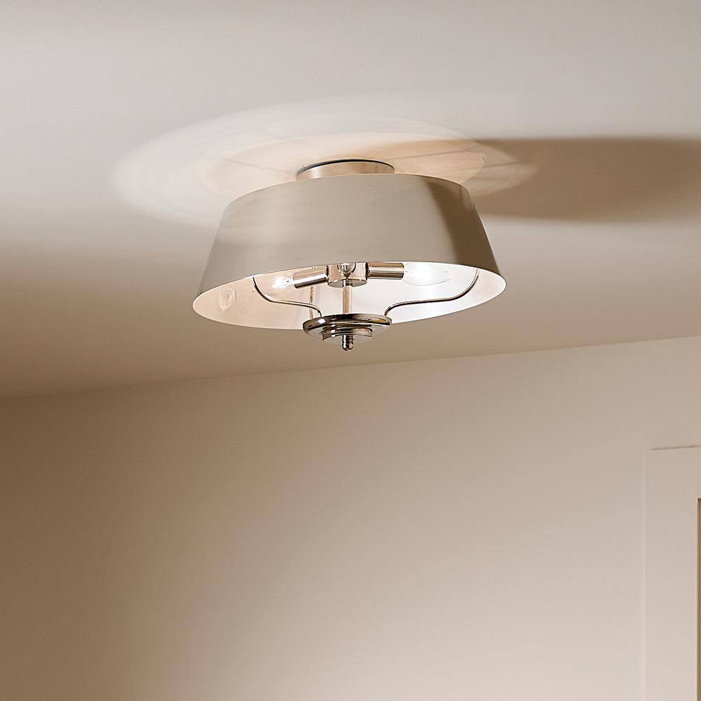 Luella 3-Light Polished Nickel Drum Pendant
