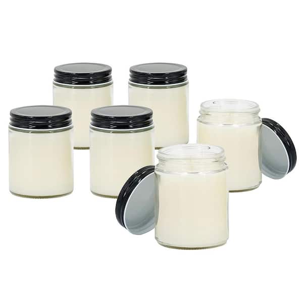 A & B Home 6.3 Oz. White Earl Grey Scented Soy Wax Candles - 32-Hours (Set of 6)