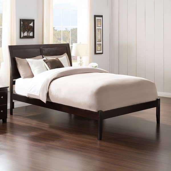 AFI Portland Espresso Queen Platform Bed with Open Foot Board