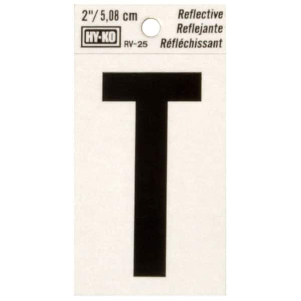 HY-KO 2 in. Vinyl Reflective Letter T