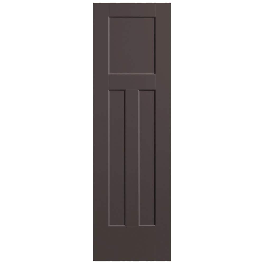24 in. x 80 in. 3-Panel Winslow Single Bore Hollow Core Willow Wood Molded Composite Interior Door Slab