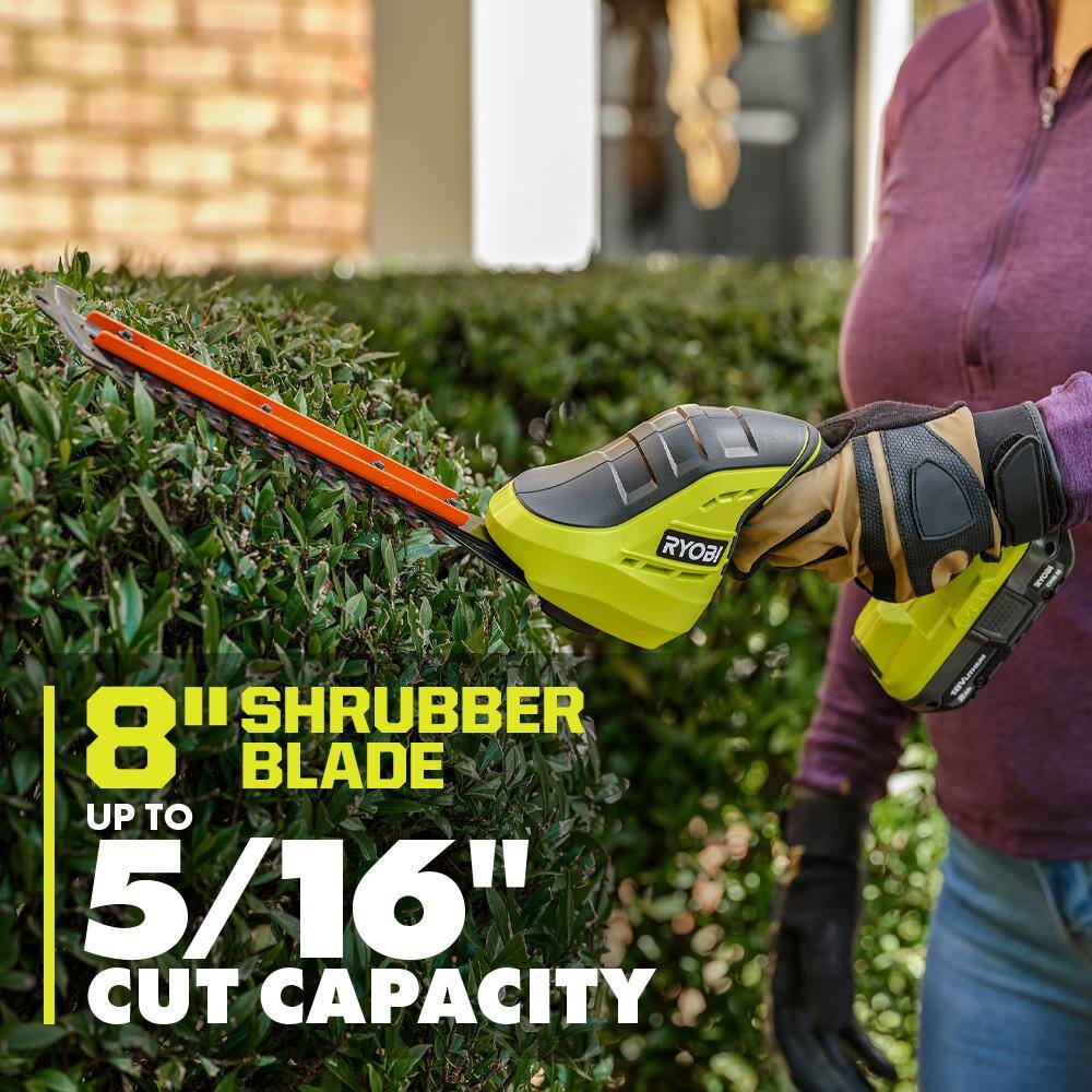 18V Cordless Grass Shear and Shrubber Trimmer with Battery and Charger