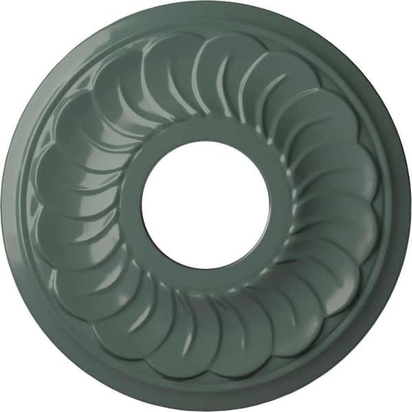 Ekena Millwork 1 in. x 11-3/4 in. x 11-3/4 in. Polyurethane Jet Blackthorne Ceiling Medallion Moulding