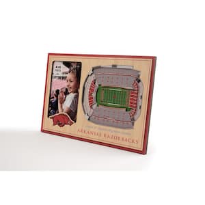 NCAA Arkansas Razorbacks Team Colored 3D StadiumView with 4 in. x 6 in. Picture Frame