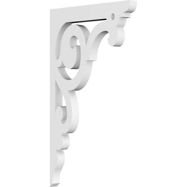Ekena Millwork 5/8 in. W x 11 in. H x 5 1/2 in. D PVC Hurley Bracket