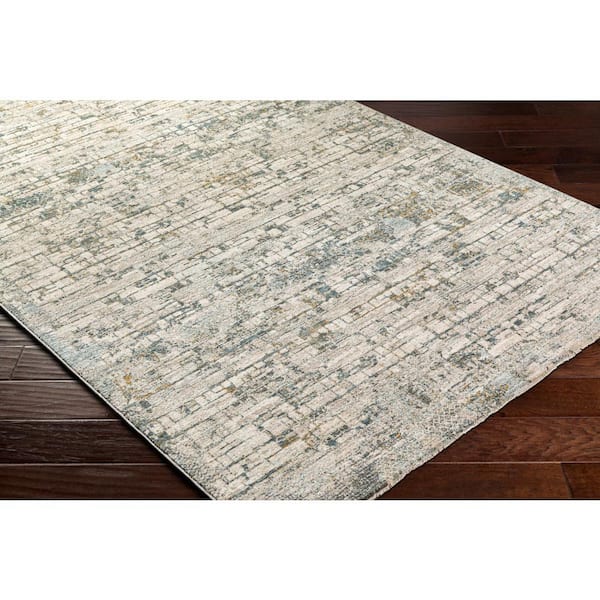 Harris Gray/Blue 3 ft. x 7 ft. Abstract Indoor Runner Area Rug