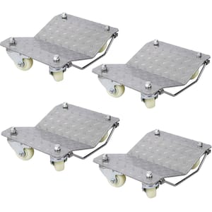 6000 lb. Gray 4-Piece Heavy Duty Dolly with 4-Wheel