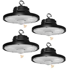 10.24 in. Integrated UFO LED High Bay Light Fixture LED Commercial Lighting, Up to 22500 Lumens w/Motion Sensor (4-Pack)