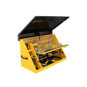 36 in. W x 17 in. D Portable Triangle Top Tool Chest for Sockets, Wrenches and Screwdrivers in Yellow/Black Powder Coat