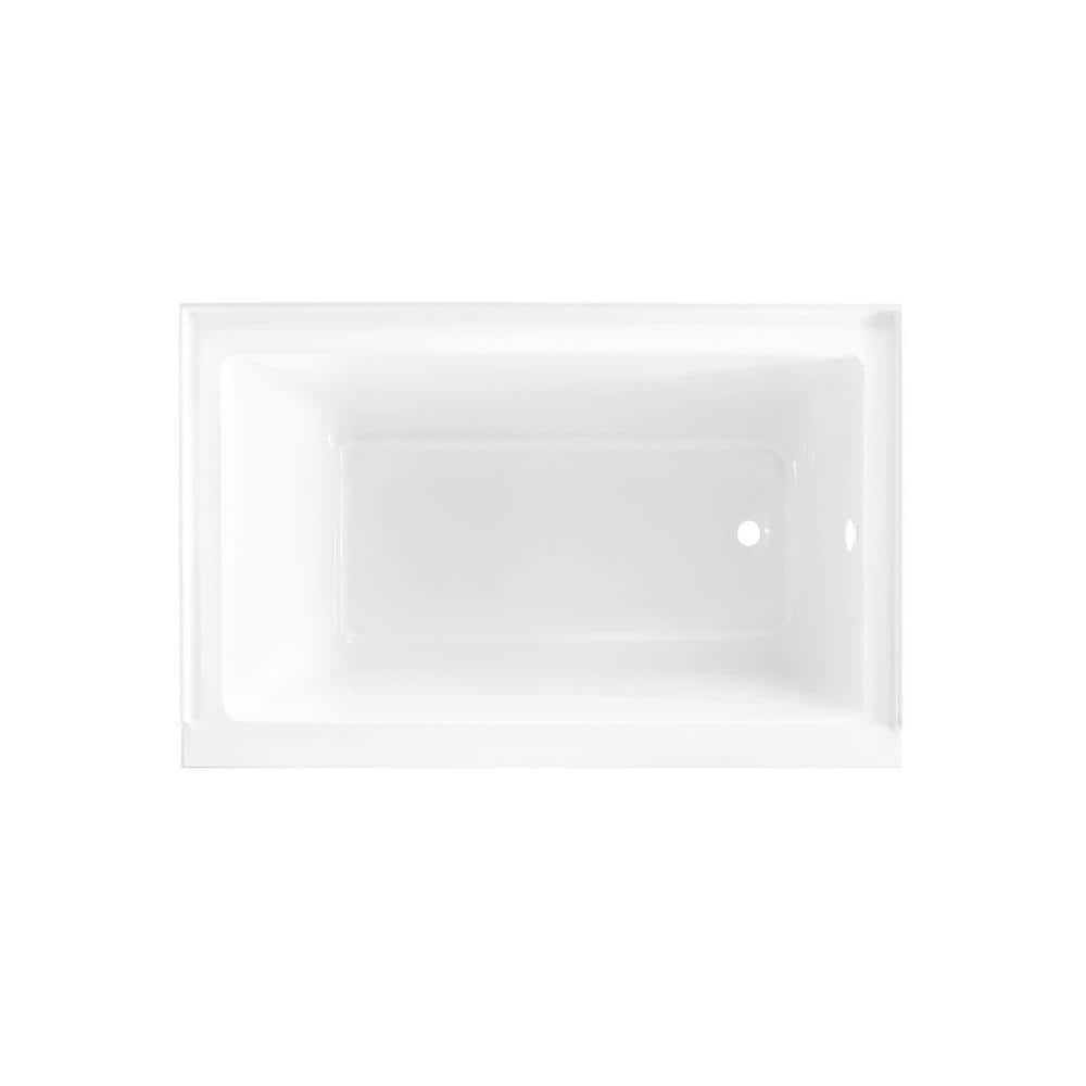 Voltaire Glossy White Acrylic Alcove Bathtub with Right-Hand Drain