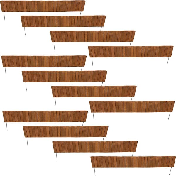 Flexible Brown Wood Edging 4 in. x 30 in. (12-Pack)
