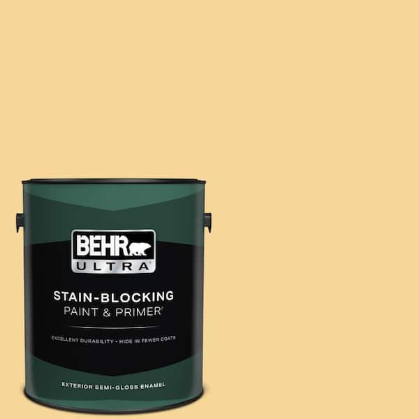 BEHR ULTRA 1 gal. #350C-3 Applesauce Semi-Gloss Enamel Exterior Paint & Primer