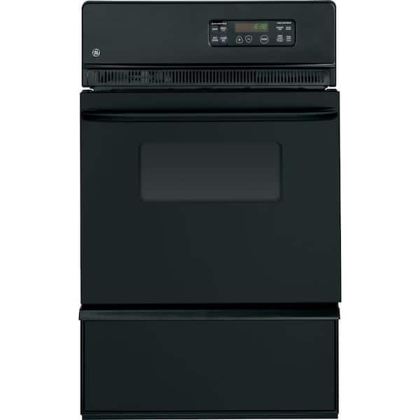 GE 24 in. Single Gas Wall Oven Self-Cleaning in Black